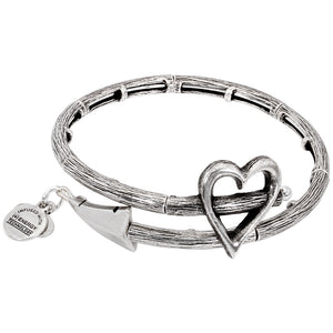 Alex And Ani Cupid's Arrow Wrap Rafaelian Silver Bangle Bracelet