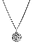 Brilliance Fine Jewelry Stainless Steel Round St. Christopher Medal Pendant Necklace