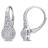 Carat T.W. Diamond Sterling Silver Double Halo Earrings