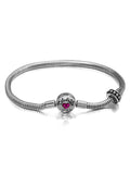 Crystal Heart Stainless Steel Celebrate Life Starter Bracelet